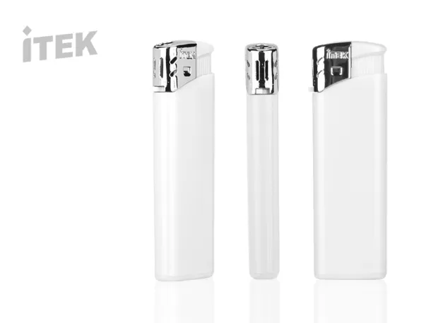 FLAME electronic plastic lighter - ITEK White