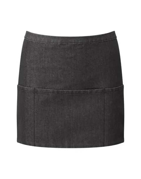  'COLOURS COLLECTION’ THREE POCKET APRON - Premier Black Denim