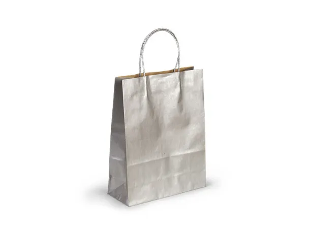 LOLA MIDI paper bag - BRUNO Silver