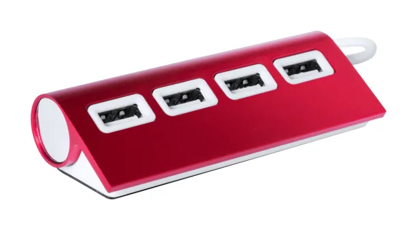 Wudge USB hub Red White