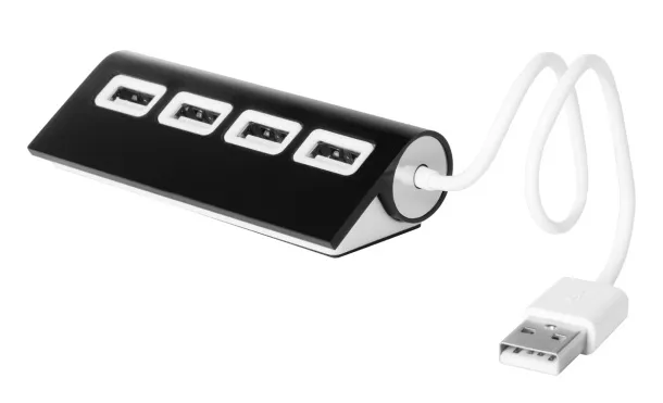 Wudge USB hub Black White