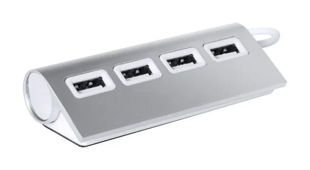 Wudge USB hub Silver White