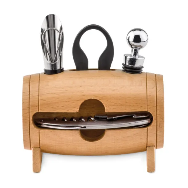 BOTA 4 pcs wine set in wooden stand Wood