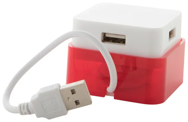 Dix USB hub Crvena Bijela