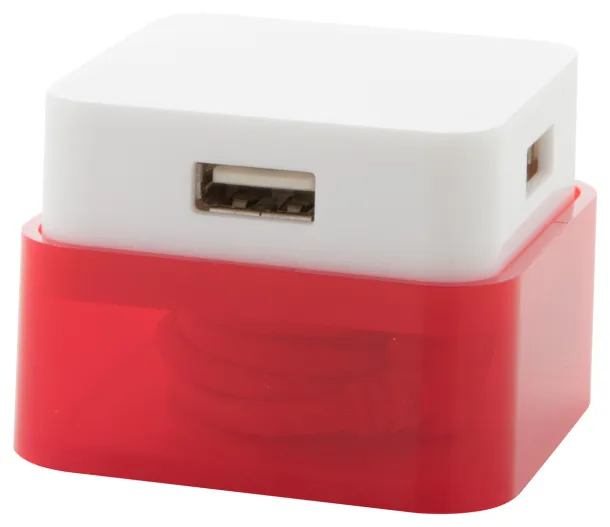 Dix USB hub Crvena Bijela