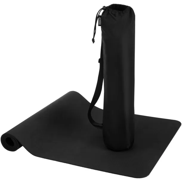 Virabha recycled TPE yoga mat Solid black