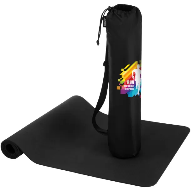 Virabha recycled TPE yoga mat Solid black