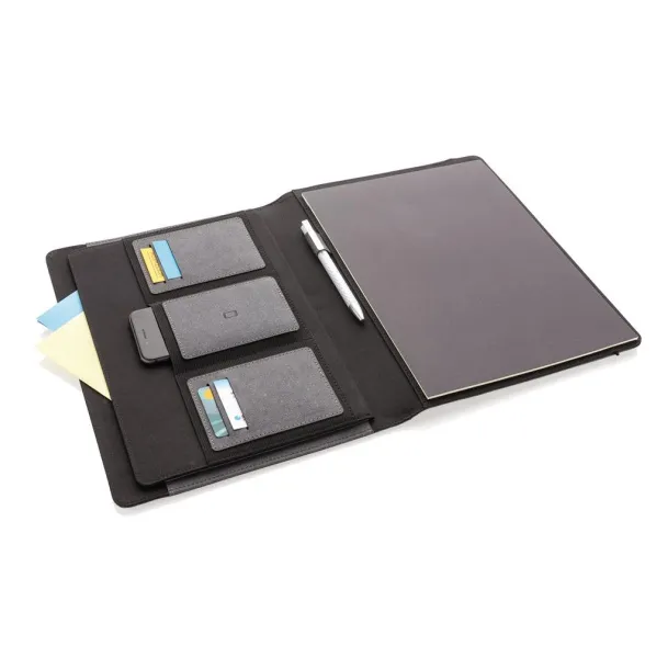  Recycled leather portfolio A4 - XD Collection Grey 