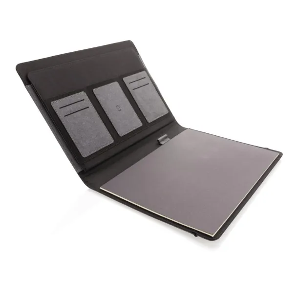  Recycled leather portfolio A4 - XD Collection Grey 