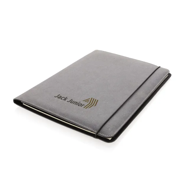  Recycled leather portfolio A4 - XD Collection Grey 