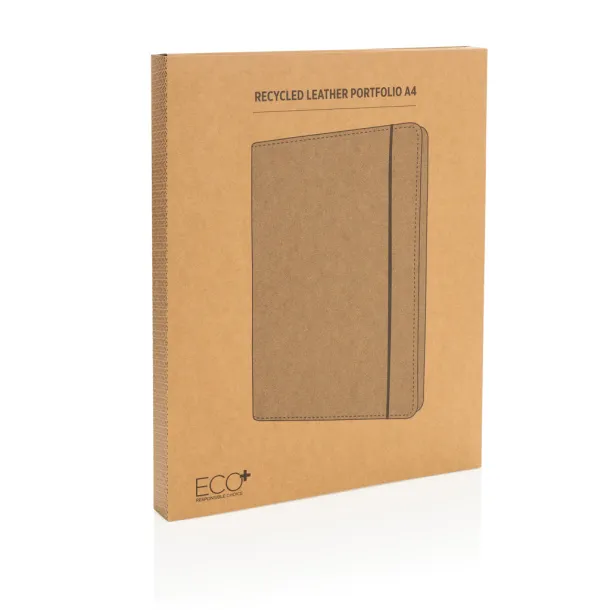  Recycled leather portfolio A4 - XD Collection Grey 