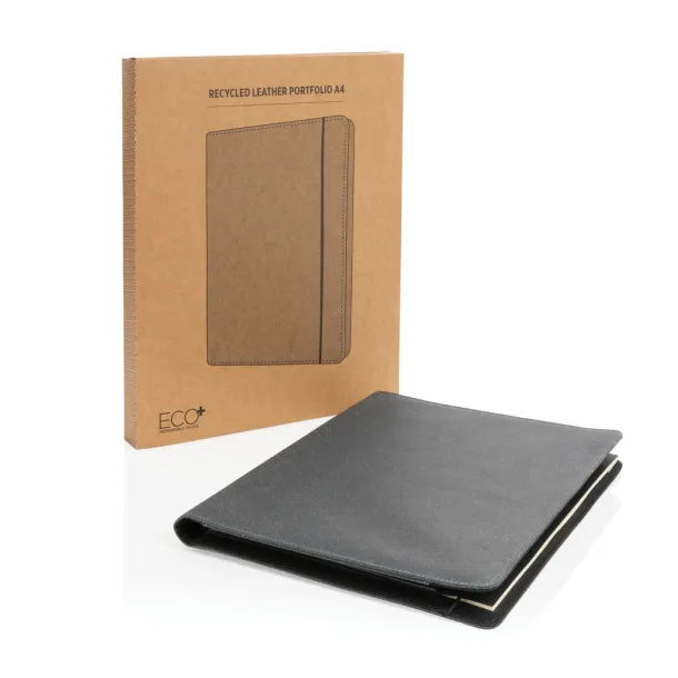  Recycled leather portfolio A4 - XD Collection Grey 