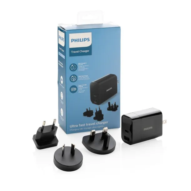  Philips 30W ultra fast PD travel charger - Philips Black 