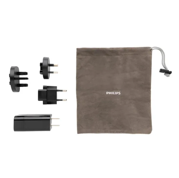  Philips ultra brzi PD putni punjač od 30W - putni set - Philips Crna 