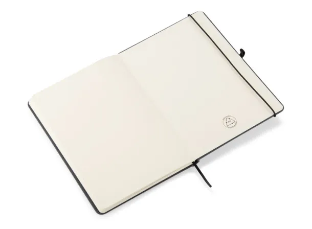 GLITZO Notebook in recycled PU,  A5 czarny