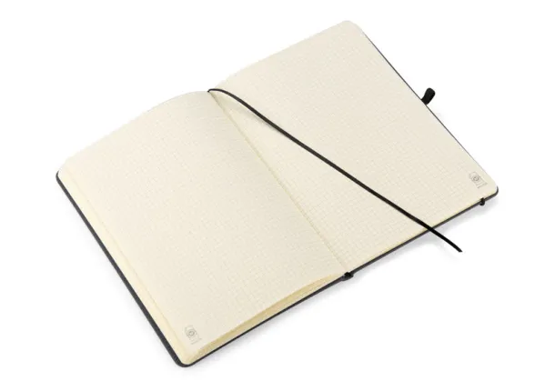 GLITZO Notebook in recycled PU,  A5 BLACK