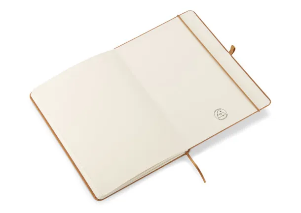 GLITZO Notebook in recycled PU,  A5 Smeđa