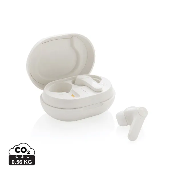  RCS standard recycled plastic TWS earbuds - XD Collection White 