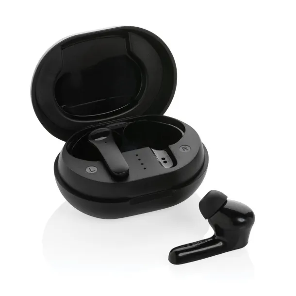  RCS standard recycled plastic TWS earbuds - XD Collection Black 