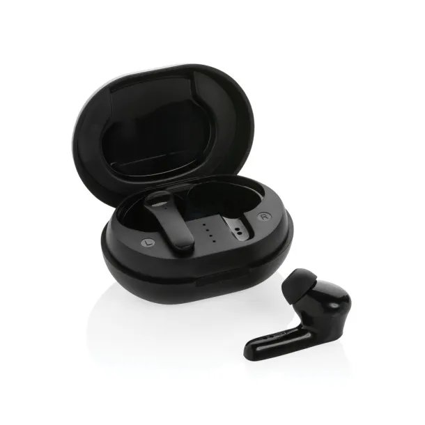  RCS standard recycled plastic TWS earbuds - XD Collection Black 