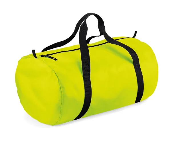  Packaway Barrel Bag - Bagbase Fluorescent Yellow Black