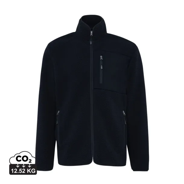  Iqoniq Diran recycled polyester pile fleece jacket - iqoniq Black 