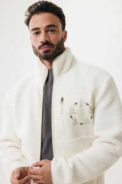  Iqoniq Diran recycled polyester pile fleece jacket - iqoniq white 