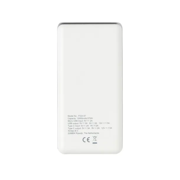  Ultra brza prijenosna baterija, 10 000 mAh - XD Collection Bijela