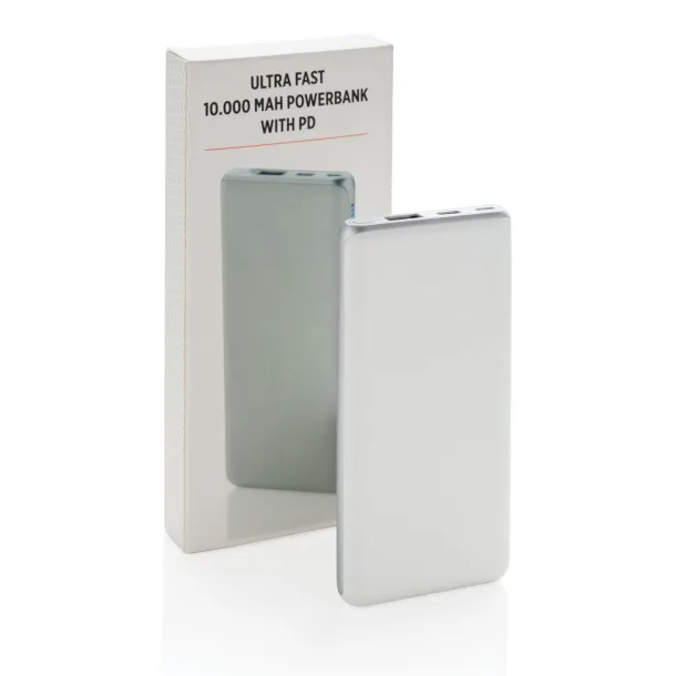  Ultra brza prijenosna baterija, 10 000 mAh - XD Collection Bijela