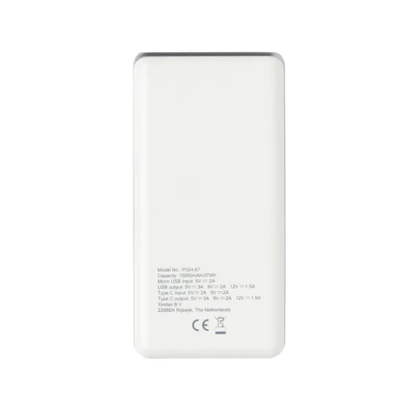  Ultra brza prijenosna baterija, 10 000 mAh - XD Collection Bijela