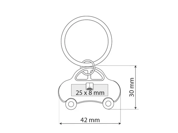 TOPOLINO metalni privjesak Bijela