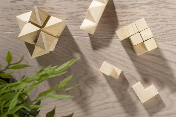 TRICKY Three puzzle games set naturalny TRICKY Three puzzle games set naturalny