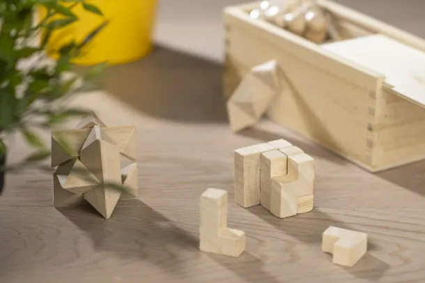 TRICKY Three puzzle games set naturalny TRICKY Three puzzle games set naturalny