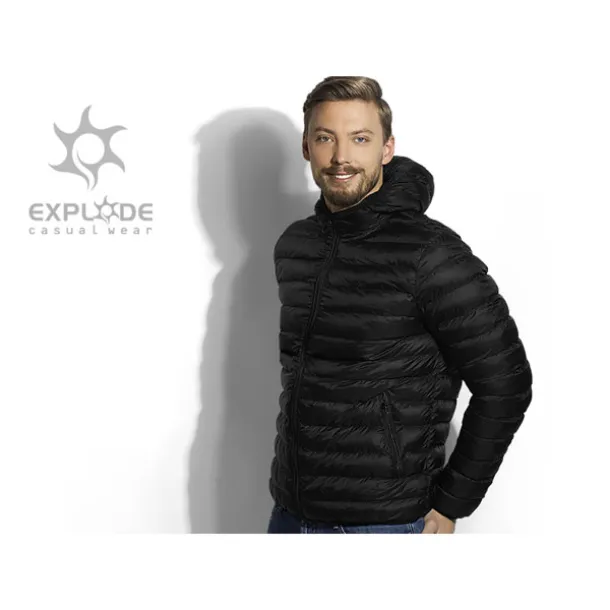 MORITZ MEN lightweight padded jacket with hood - EXPLODE Black