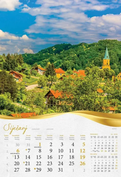  "BAJKOVITO ZAGORJE I MEĐIMURJE" color calendar Color