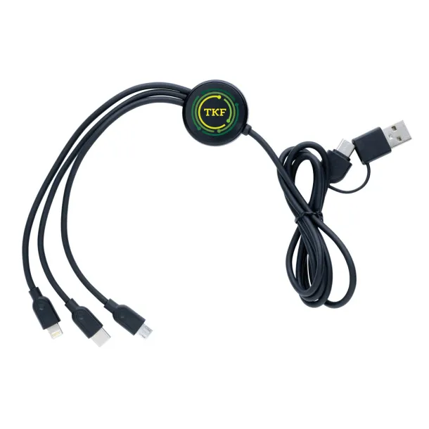  RCS recycled TPE and recycled plastic 6-in-1 cable - XD Collection Black 