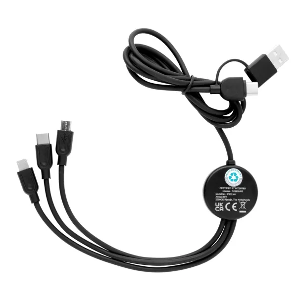  RCS recycled TPE and recycled plastic 6-in-1 cable - XD Collection Black 