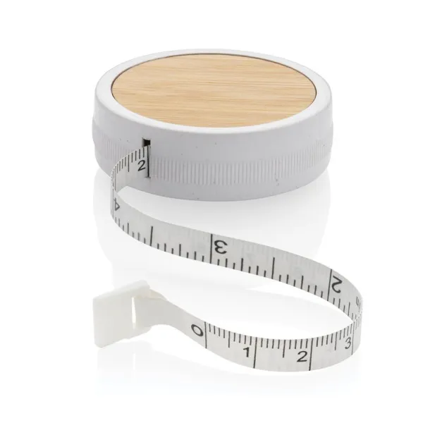  RCS recycled plastic & bamboo tailor tape - XD Collection White Brown