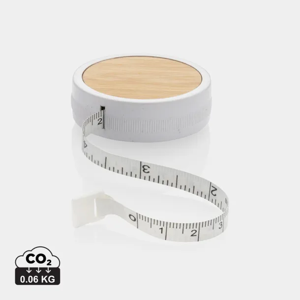  RCS recycled plastic & bamboo tailor tape - XD Collection White Brown