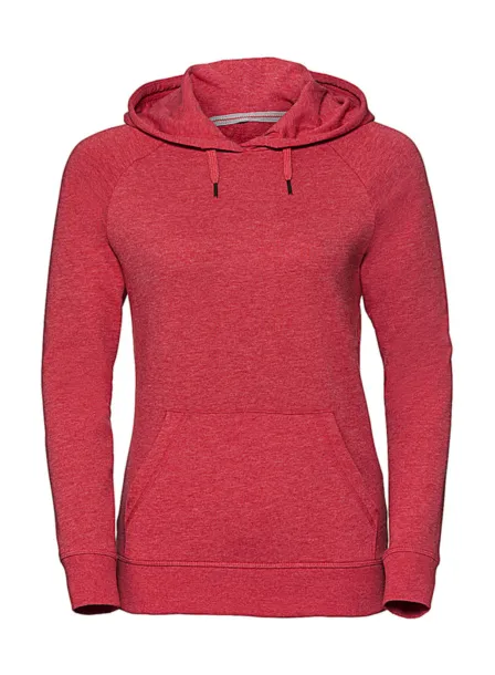  Ladies HD Hooded Sweat - Russell  Red Marl