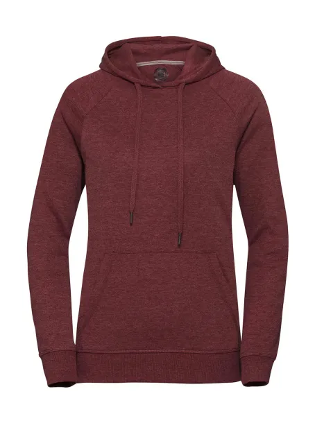  Ladies HD Hooded Sweat - Russell  Maroon Marl