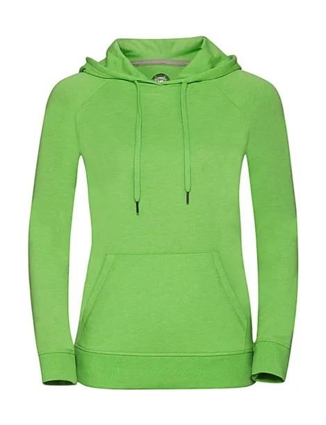  Ladies HD Hooded Sweat - Russell  Green Marl