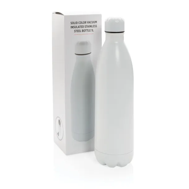  Solid color vacuum stainless steel bottle 1L - XD Collection White 