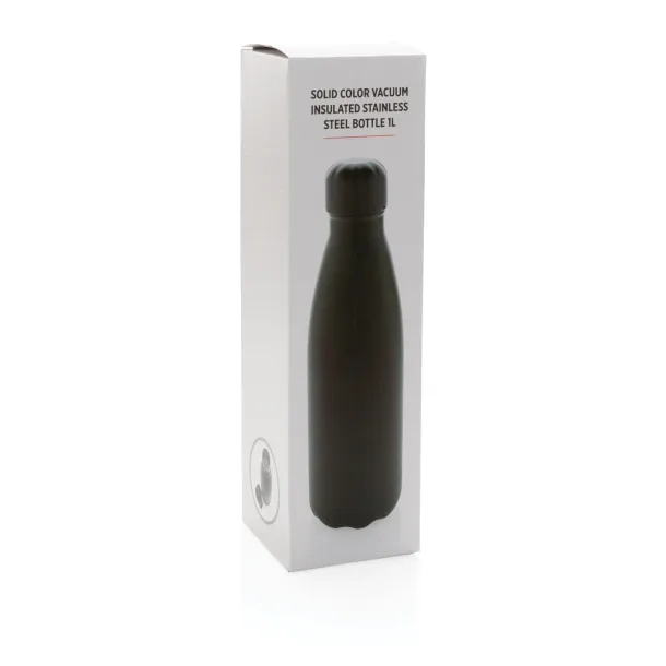  Solid color vacuum stainless steel bottle 1L - XD Collection Black 