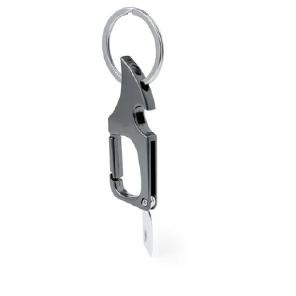  Keyring, bottle opener, box opener blade silver