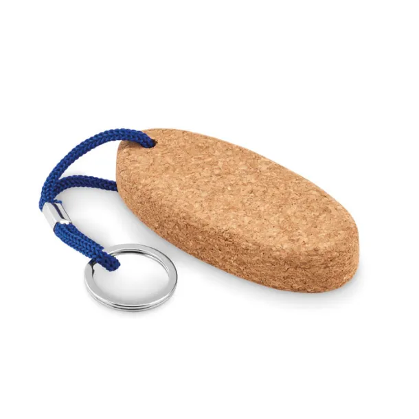 BOAT Floating cork key ring Royal blue