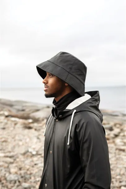 VINGA Baltimore AWARE™ recycled PET bucket hat - Vinga Crna