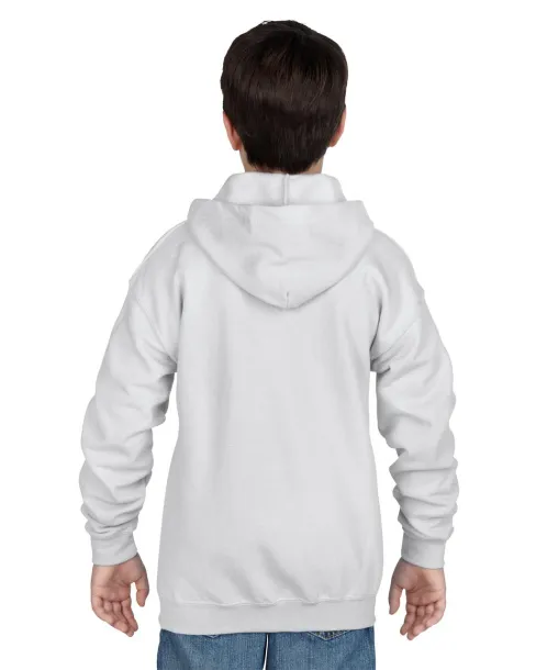  HEAVY BLEND™ YOUTH FULL ZIP HOODED SWEATSHIRT - Gildan White