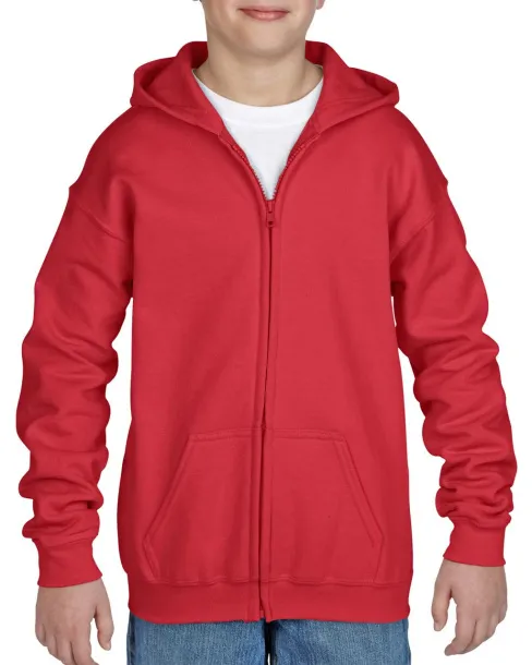  HEAVY BLEND™ YOUTH FULL ZIP HOODED SWEATSHIRT - Gildan Red