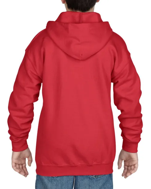  HEAVY BLEND™ YOUTH FULL ZIP HOODED SWEATSHIRT - Gildan Red